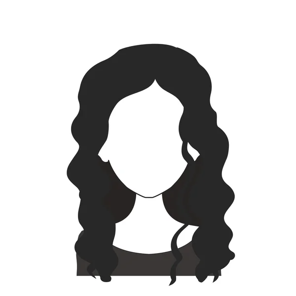 Mujer blanca y negra avatar nr. 81 — Vector de stock