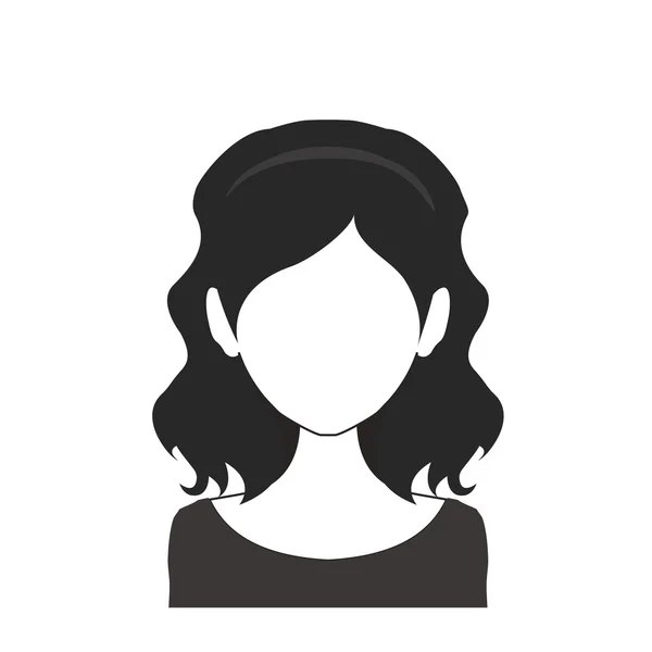 Mujer blanca y negra avatar nr. 83 — Vector de stock