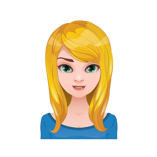 Pigtails uzun saçlı sarışın kadınla