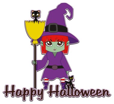 Cadı Cadılar Bayramın kutlu olsun etiket