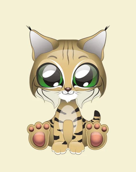 Симпатичный Bobcat — стоковый вектор