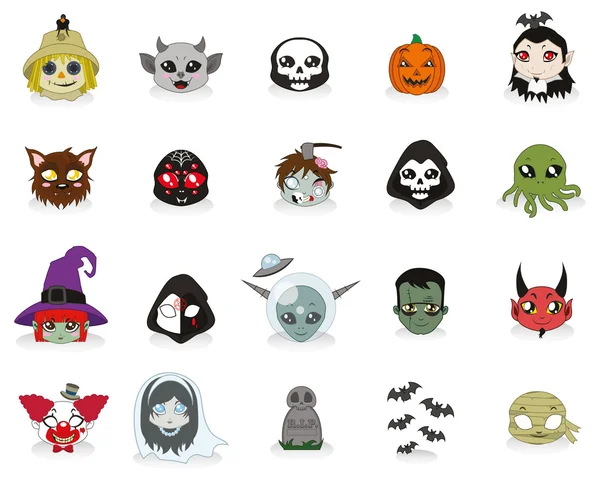 Icônes d'Halloween — Image vectorielle