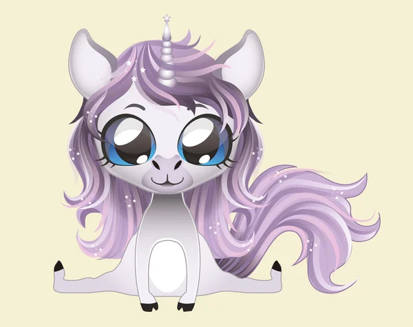 Cute Unicorn — Stock Vector