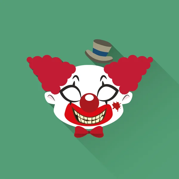 Payaso malvado — Vector de stock