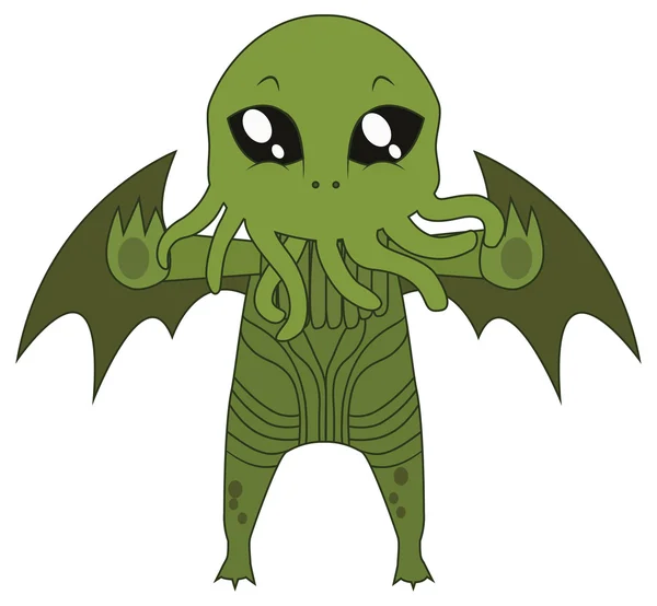 Cthulhu Halloween monster maskot — Stock vektor