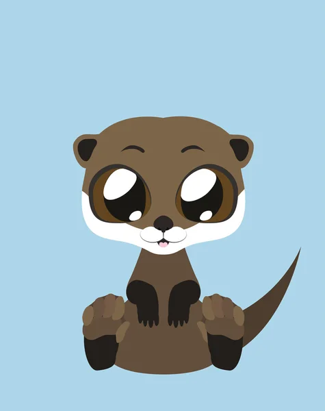 Otter mignon — Image vectorielle