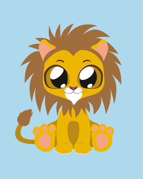 Mignon lion — Image vectorielle