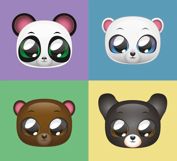 Kafaları Icon set ayı