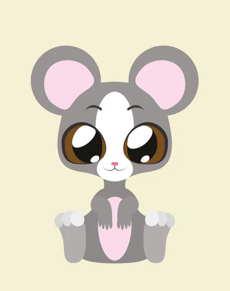 Cute mouse vector illustration — Stock Vector © mistuk13 #5999662