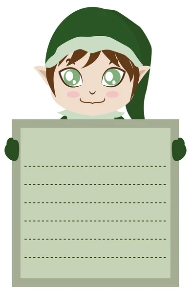 Christmas elf letter — Stock Vector