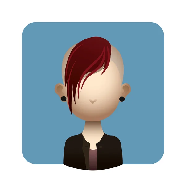 Punk jongen avatar — Stockvector