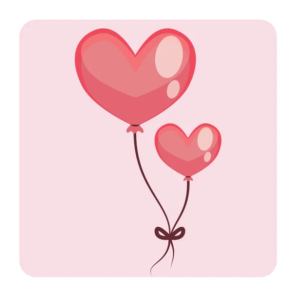 Heart shaped balloons — Stock Vector