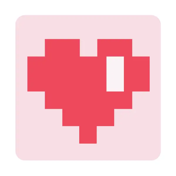 Retro srdce ikona — Stockový vektor