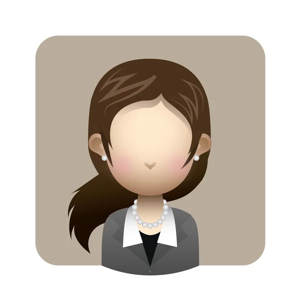 Chica morena avatar — Vector de stock