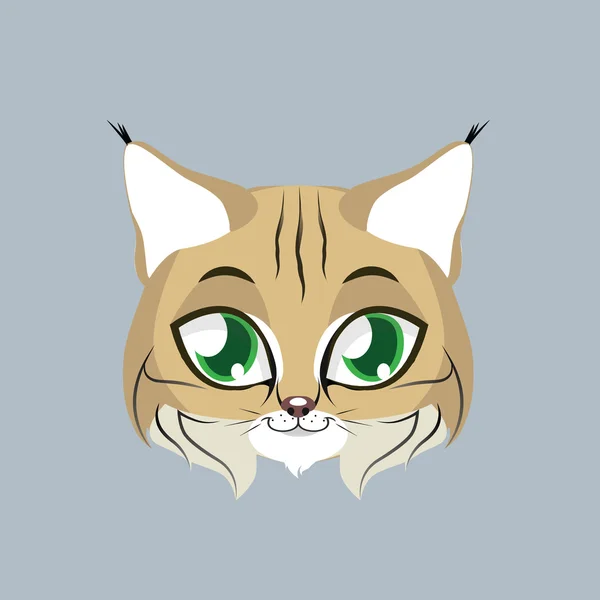 Cute bobcat avatar — Stockový vektor