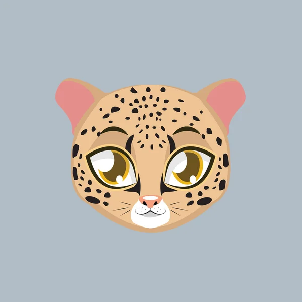 Cute leopard avatar — ストックベクタ