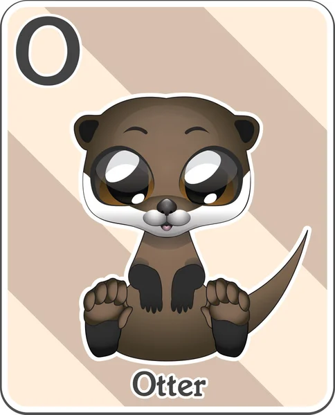 Animal alphabet card — Stockový vektor