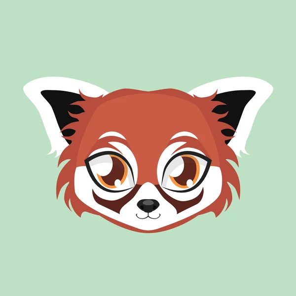 Lindo avatar panda rojo — Vector de stock