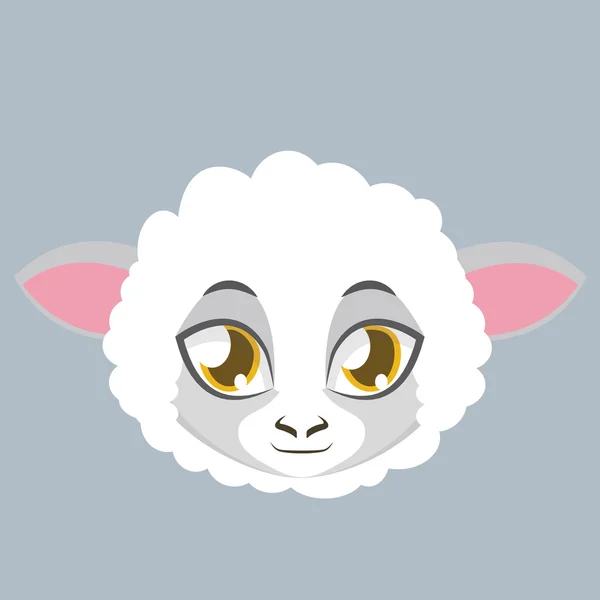 Avatar de ovelha bonito — Vetor de Stock