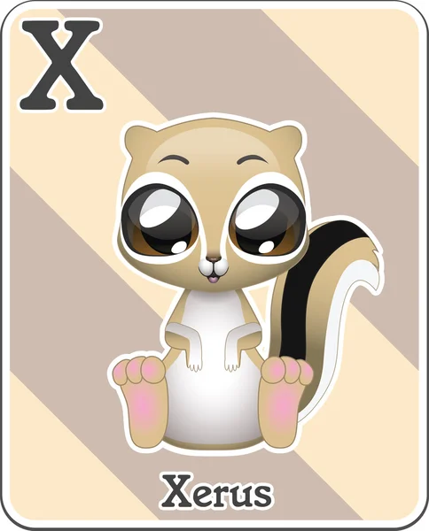 Animal alphabet card — Wektor stockowy