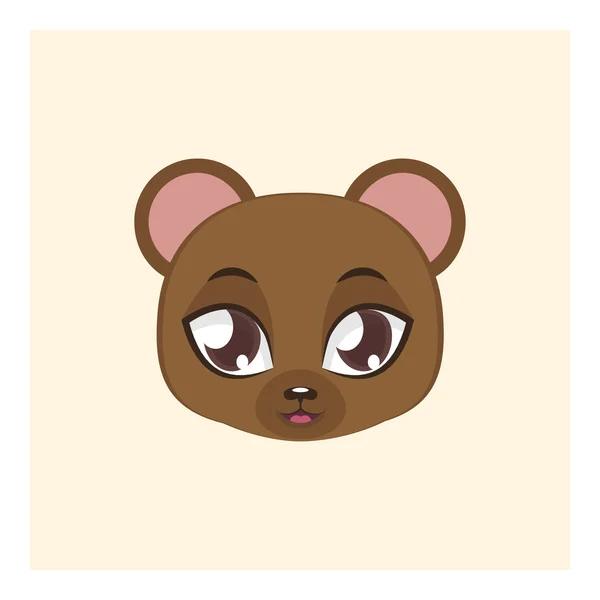 Cute bear avatar — Stock Vector