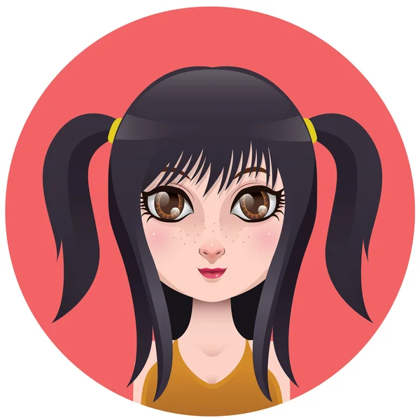 Cute vrouw avatar — Stockvector