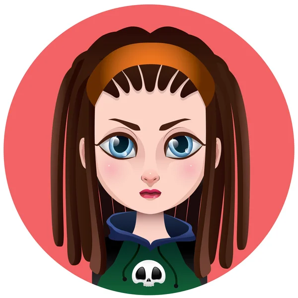 Mujer linda avatar — Vector de stock