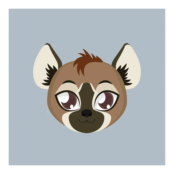 Hiena ładny awatar — Wektor stockowy