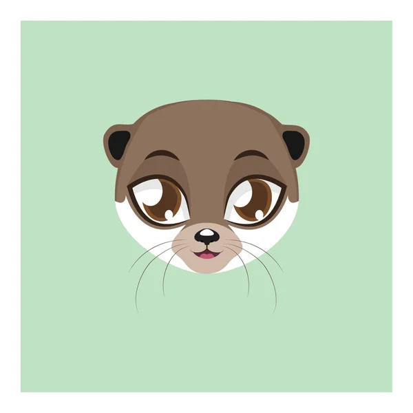 Carino avatar lontra — Vettoriale Stock