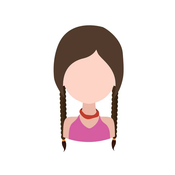 Dibujos animados avatar femenino — Vector de stock