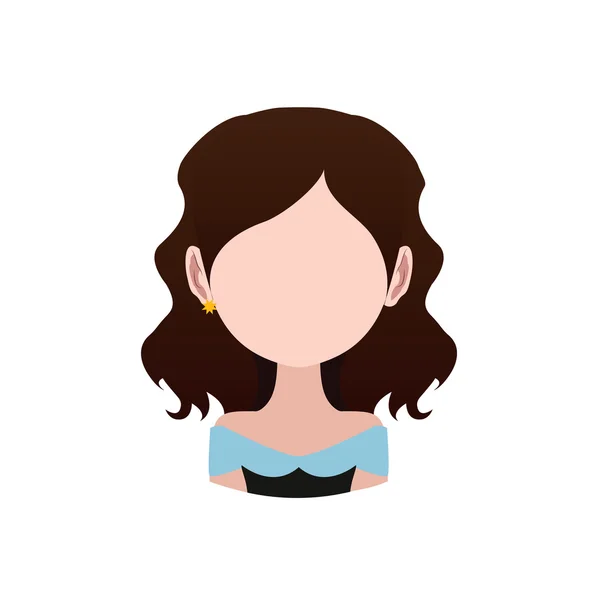 Tecknad kvinnlig avatar — Stock vektor