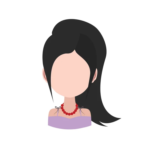 Karikatura ženský avatar — Stockový vektor