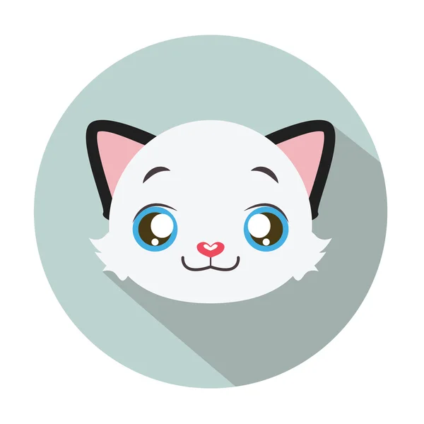 Kitty hlavy ikona — Stockový vektor