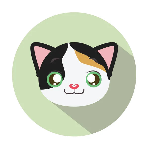 Kitty hoofd pictogram — Stockvector