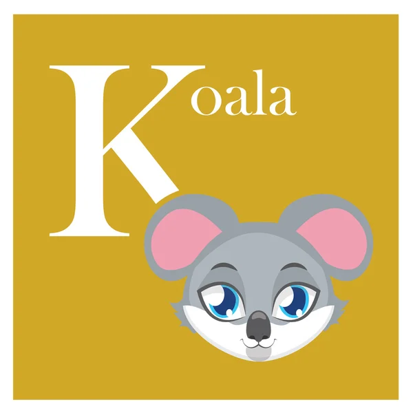 Alfabet zwierząt z koala — Wektor stockowy
