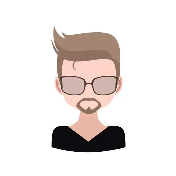Cartoon male avatar — Stock Vector