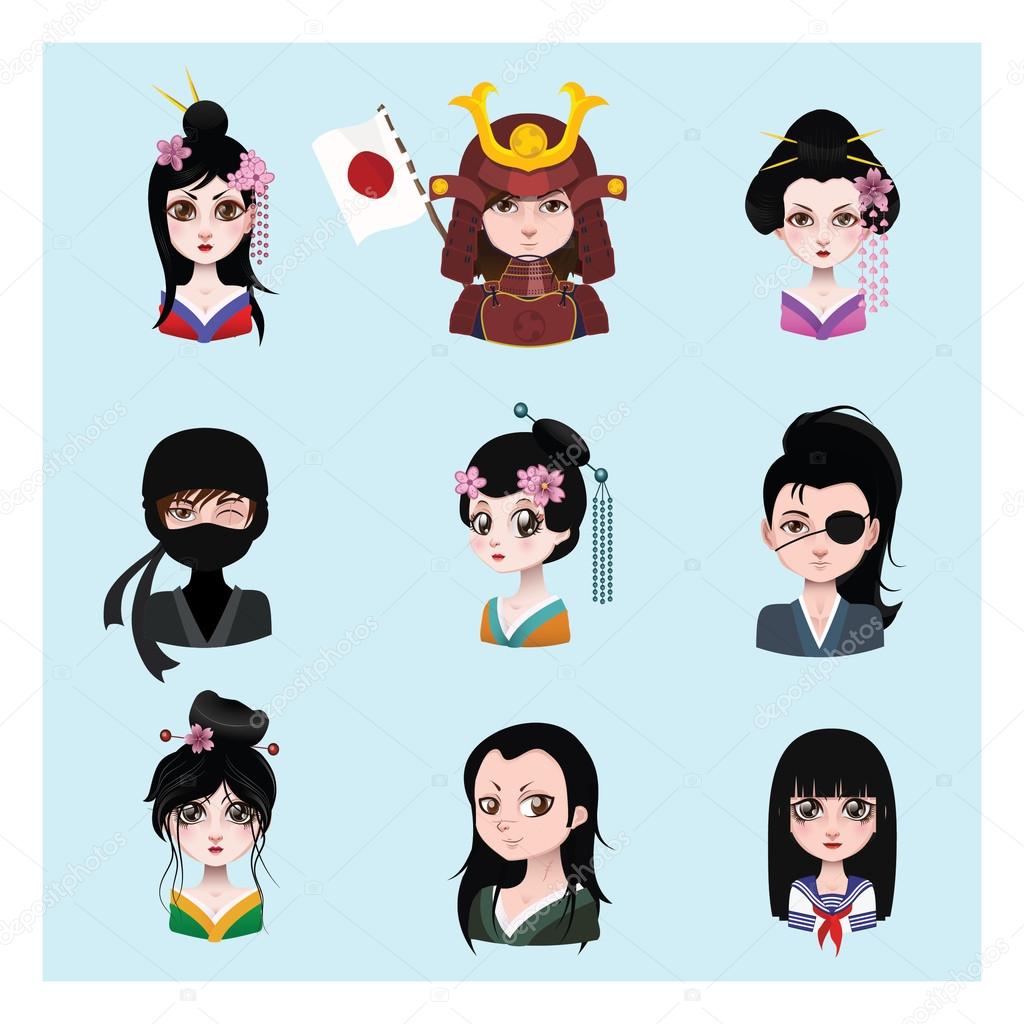 Japanese characters set