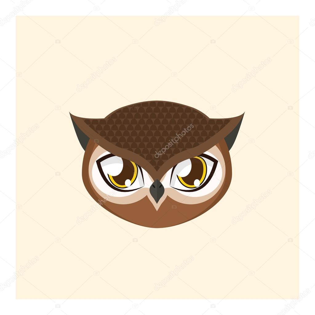 Cute halloween cartoon owl avatar Royalty Free Vector Image