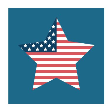 Yıldız şekli ABD bayrağı