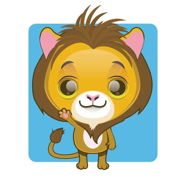 Cute lion mascot — Stock Vector