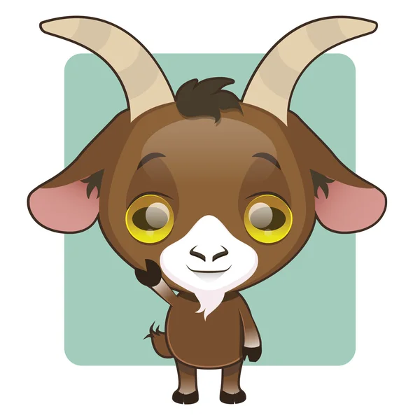 Mascote de cabra bonito — Vetor de Stock
