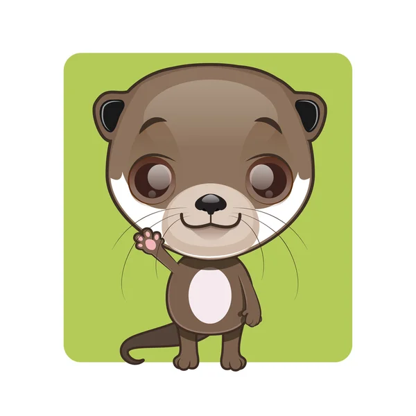 Mascote de lontra bonito — Vetor de Stock