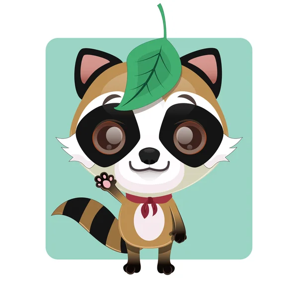 Cute tanuki (pies Raccoon ) — Wektor stockowy