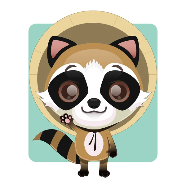 Cute tanuki (pies Raccoon ) — Wektor stockowy