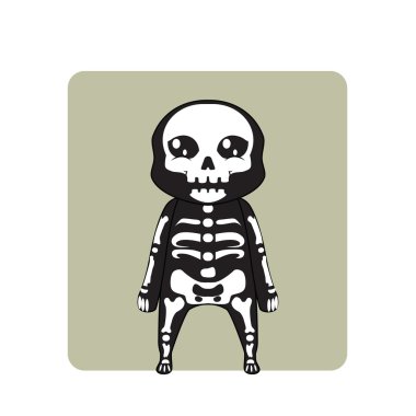 İskelet canavar maskot