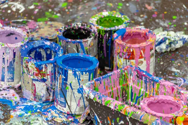 Close Colorful Paint Stock Picture