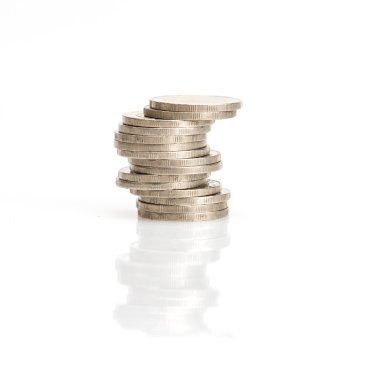 closeup gümüş sikke stcking