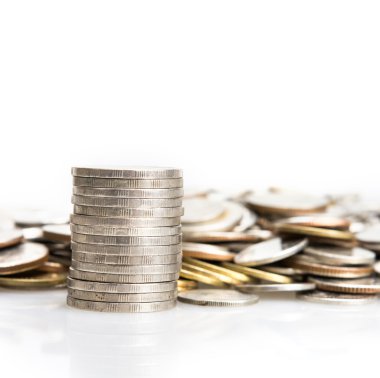 closeup gümüş sikke stcking