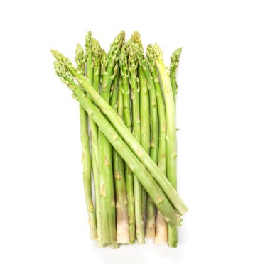 beyaz arkaplanda kuşkonmaz