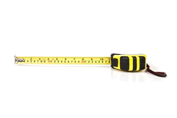 Régua de medição no fundo branco — Fotografia de Stock